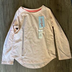 2/$8 Cat & Jack Light Pink Floral Long Sleeve Top